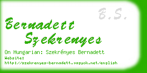 bernadett szekrenyes business card